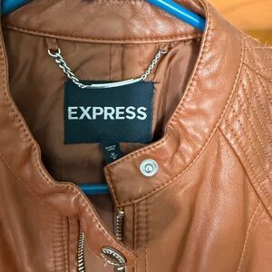 Express Women's Brown Leather Jacket